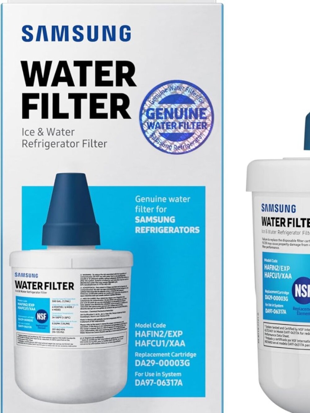 Samsung HAFCU1/XAA Genuine Refrigerator Water Filter Pack of 1